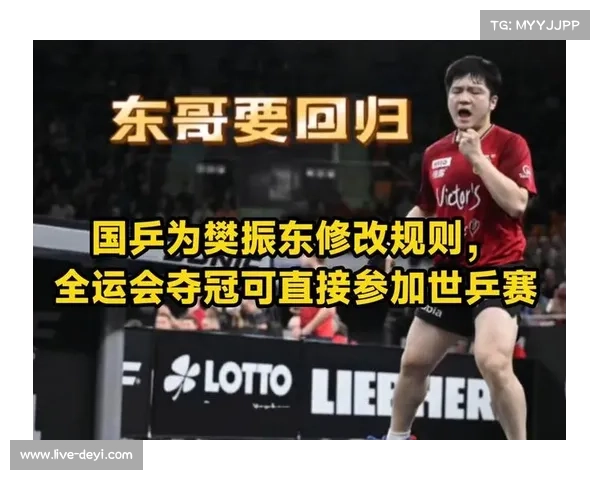 中国乒协公布世乒赛选拔办法，樊振东凭全运会冠军直通